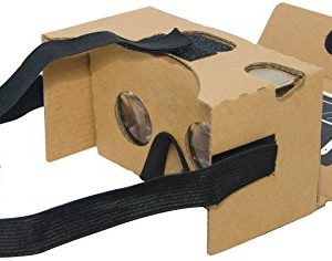 Google Cardboard Kit V2 por MINKANAK Gran Lente Gafas De Realidad Virtual 3D De Cartón Con La Correa Para La Cabeza Nariz Almohadilla y NFC, Compatible Con 3-6inch Pantalla Smartphone De Apple y Android