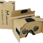 Google Cardboard Kit V2 por MINKANAK Gran Lente Gafas De Realidad Virtual 3D De Cartón Con La Correa Para La Cabeza Nariz Almohadilla y NFC, Compatible Con 3-6inch Pantalla Smartphone De Apple y Android