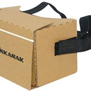 Google Cardboard Kit V2 por MINKANAK Gran Lente Gafas De Realidad Virtual 3D De Cartón Con La Correa Para La Cabeza Nariz Almohadilla y NFC, Compatible Con 3-6inch Pantalla Smartphone De Apple y Android