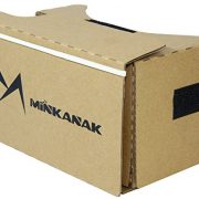 Google Cardboard Kit V2 por MINKANAK Gran Lente Gafas De Realidad Virtual 3D De Cartón Con La Correa Para La Cabeza Nariz Almohadilla y NFC, Compatible Con 3-6inch Pantalla Smartphone De Apple y Android