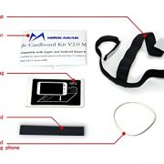 Google Cardboard Kit V2 por MINKANAK Gran Lente Gafas De Realidad Virtual 3D De Cartón Con La Correa Para La Cabeza Nariz Almohadilla y NFC, Compatible Con 3-6inch Pantalla Smartphone De Apple y Android