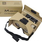 Google Cardboard Kit V2 por MINKANAK Gran Lente Gafas De Realidad Virtual 3D De Cartón Con La Correa Para La Cabeza Nariz Almohadilla y NFC, Compatible Con 3-6inch Pantalla Smartphone De Apple y Android